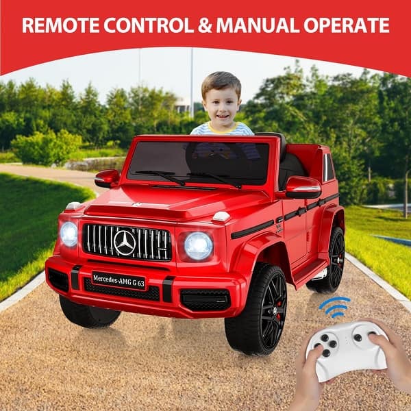 slide 2 of 16, 12V Kids Ride on Electric Car,Licensed Mercedes Benz G63