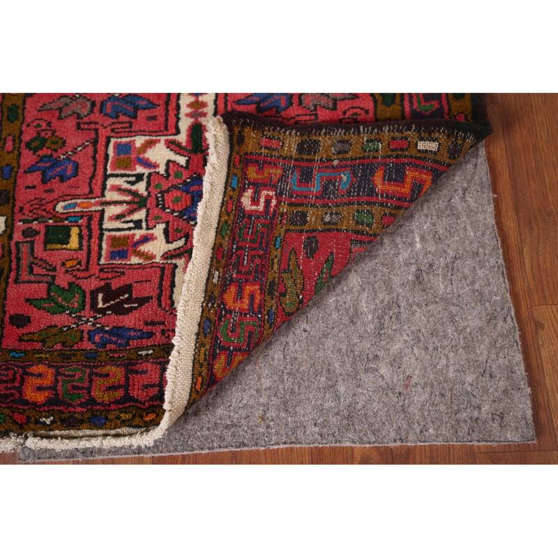 Tribal Gharajeh Persian Runner Rug Handmade Red Wool Carpet - 2'4"x 11'1"