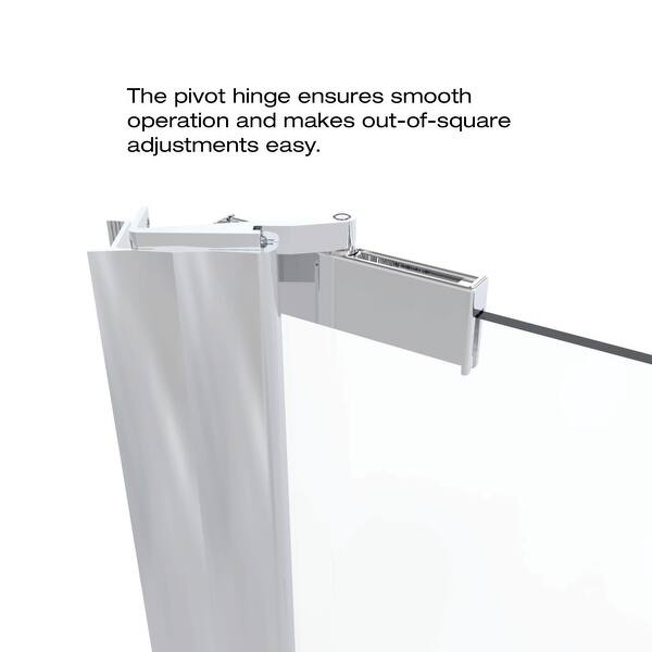 Shop Basco A0063 6xp Armon 66 High X 33 1 4 Wide Hinged Semi Frameless Overstock 17260522 Silver