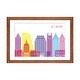 preview thumbnail 17 of 18, iCanvas "Atlanta II Skyline Pop" by Paul Rommer Walnut - 16x24x1