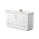 Option White / White Cultured Marble Top / Satin Bronze