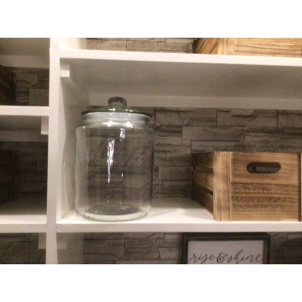 Mason Craft & More Apothecary Clear Glass Jars w/ Glass Lids - Set of 2 -  On Sale - Bed Bath & Beyond - 33793757