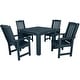preview thumbnail 20 of 20, Lehigh 5-Piece Outdoor Dining Set - 42" x 42" Table, Dining-height Federal Blue