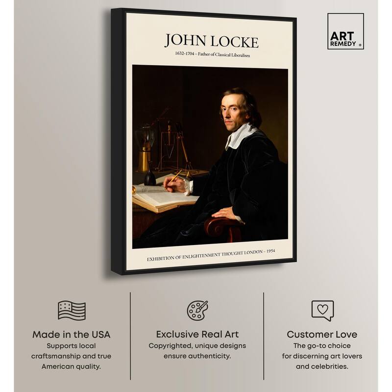 Father of Liberalism Depicted Canvas by Art Remedy