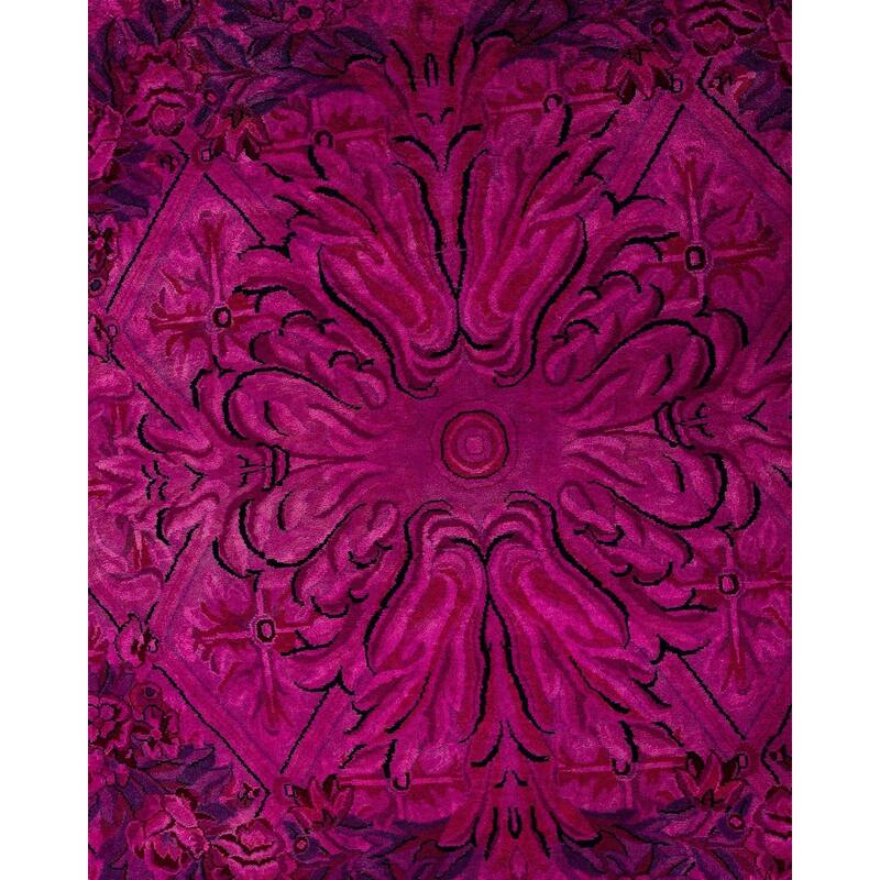 Fine Vibrance One-of-a-Kind Hand-Knotted Area Rug - Pink, 9' 1" x 12' 3" - 9' 1" x 12' 3"