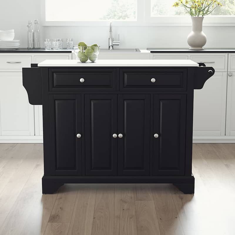 Crosley Lafayette Granite Top Full Size Kitchen Island/Cart - 51.5 "W x 18 "D x 36 "H