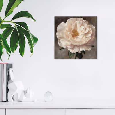 Wynwood Studio Canvas Floral and Botanical Delicate Flower White and Cream White Traditional Wall Art Canvas Print - White, Gray