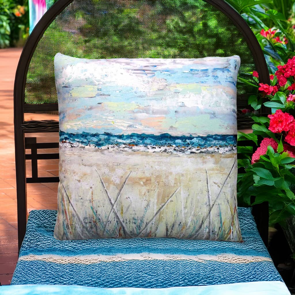 Magnolia Casual Outdoor Pillow Coastal Landscape 2 18x18