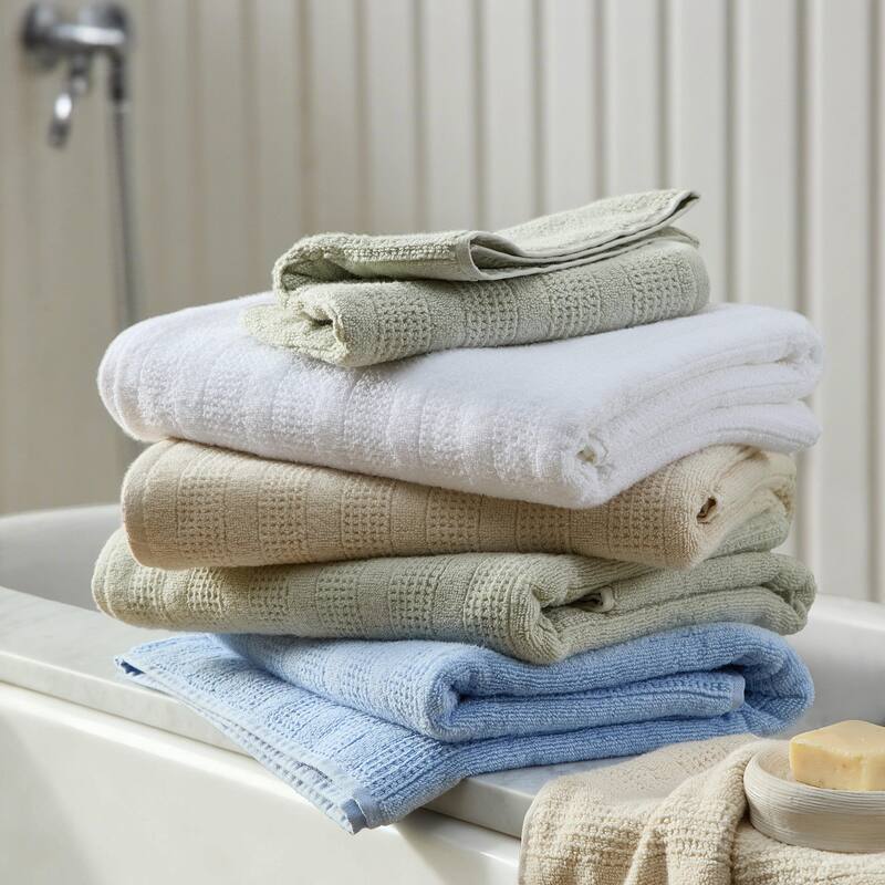 Martha Stewart Bedford Cottage 100% Cotton 6 Piece Towel Sets (Bath Towel/Hand Towel/Washcloth) - 6 Piece