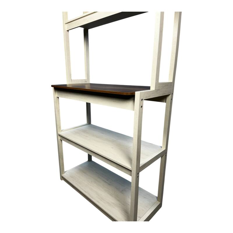 39.37" 5-Tier Bakers Rack for Kitchen with Storage, Coffee Bar, Kitchen Shelves, Microwave Stand