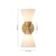 preview thumbnail 18 of 16, 2-Light Hourglass Shaped Glass Wall Sconce