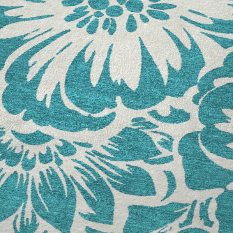 Premium Machine Washable Modern Floral Sherpa Throw Blanket