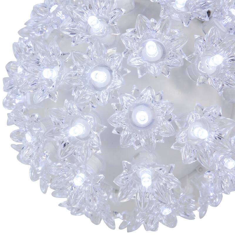 LED Lighted Hanging Starlight Sphere Outdoor Christmas Decoration- 6"