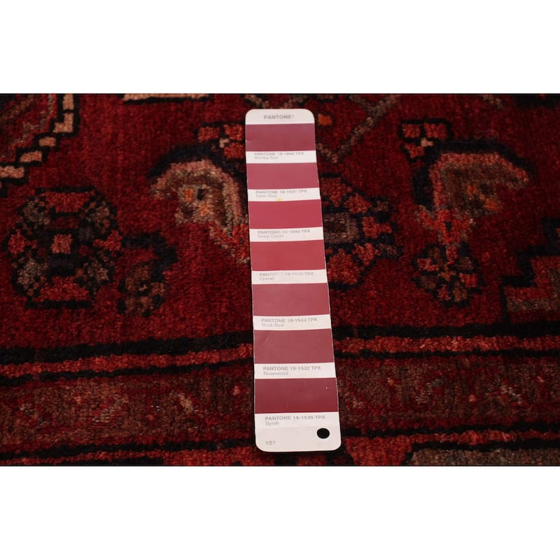 ECARPETGALLERY Hand-knotted Andelz Red Wool Rug - 3'5 x 9'7