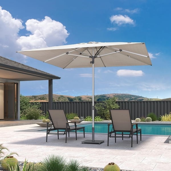 10 foot patio umbrellas Offset Hanging Umbrella use the buckle to control the canopy angle easily Elm 10 ft. Outdoor /