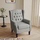preview thumbnail 25 of 76, Button-Tufted Accent Chair Wingback Armchair - 38"H
