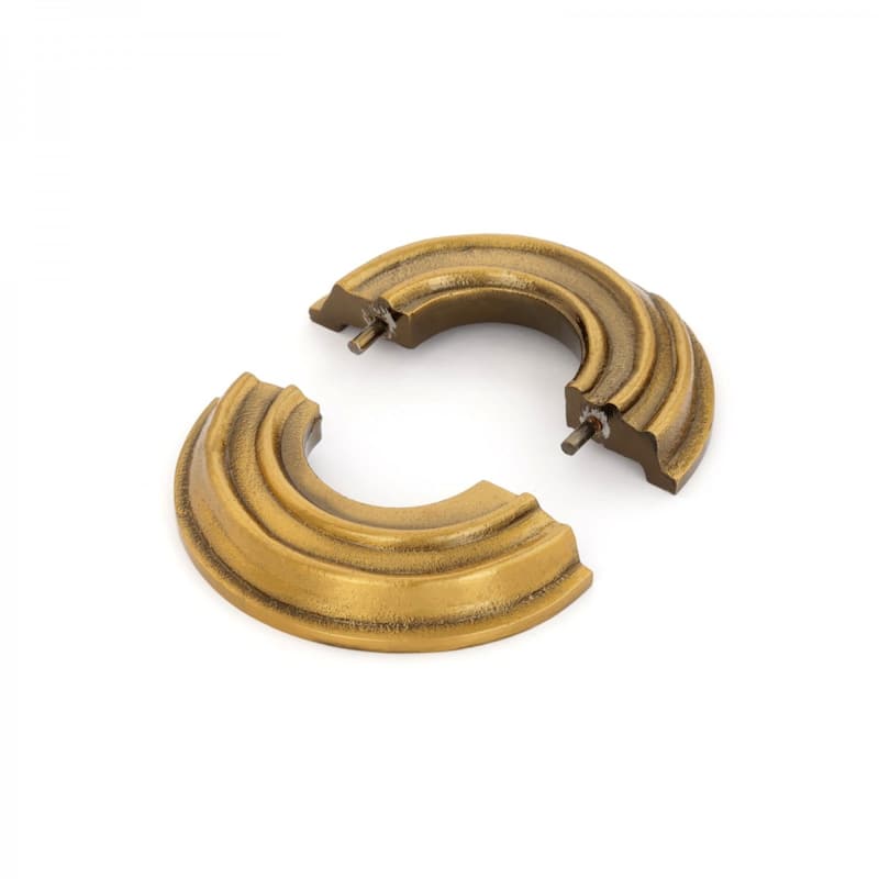 Gold Finish Aluminum Radiator Flange Spiral Style 1" (IPS) 1.38" ID 3.13" OD Plate Pipe Collar Cover Renovators Supply