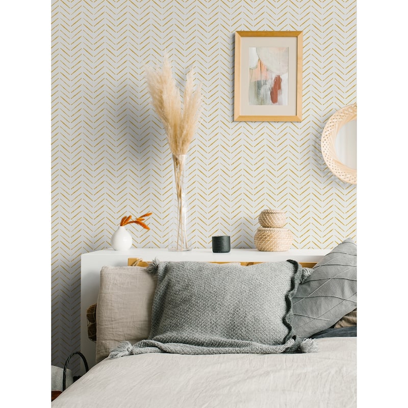 NuWallpaper Ochre Holden Peel & Stick Wallpaper