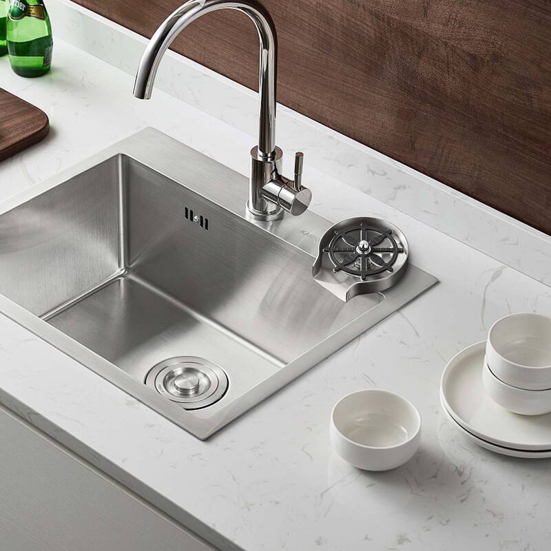 Stainless Steel Glass Rinser for Kitchen Sink, Kitchen Sink Cup Rinser, Bottle Washer Cup Washer for Sink