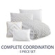 preview thumbnail 7 of 7, Rukai 100% Cotton Clipped Diamond Jacquard 5-Piece Bedding Comforter Set