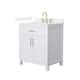 Option White / White Quartz Top / Brushed Gold Hardware