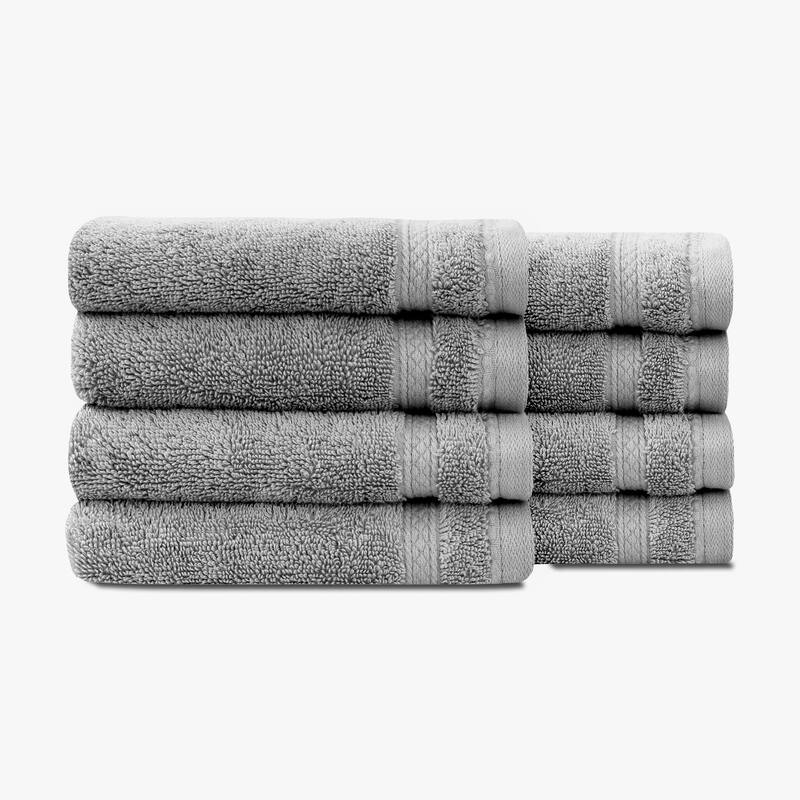 True Comfort Towels - Grey - 8 Washcloths