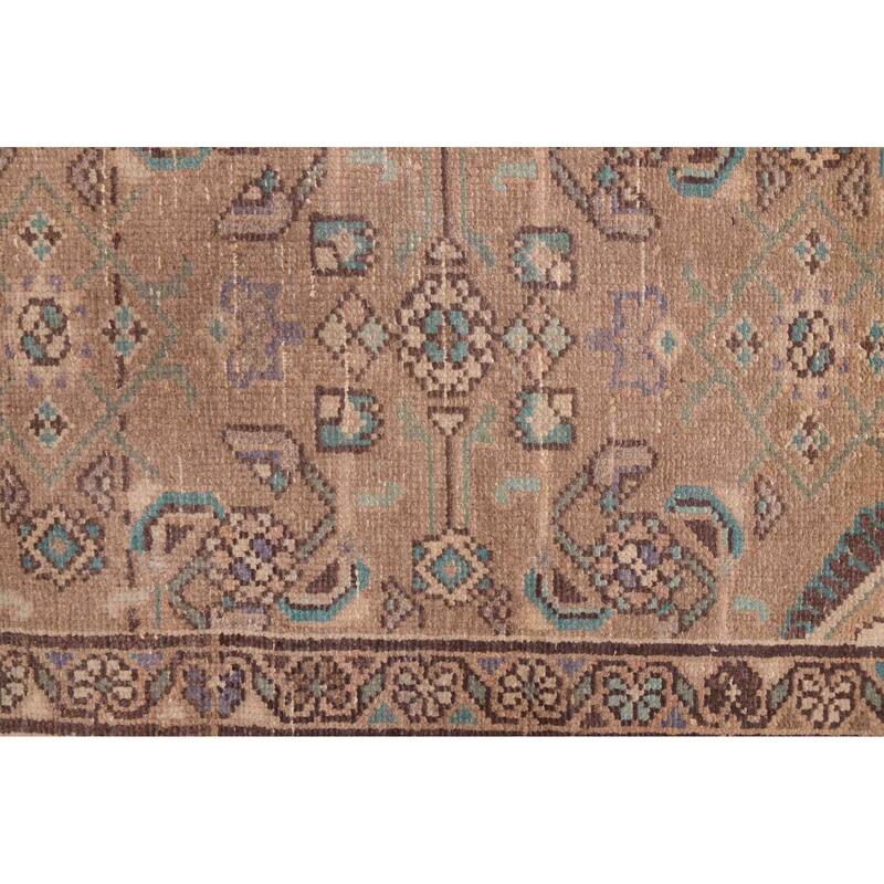 ECARPETGALLERY Hand-knotted Antalya Vintage Brown Wool Rug - 4'4 x 11'1