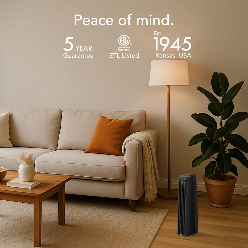 Vornado Rise 20H Whole Room Tower Heater for Home, Advanced Safety