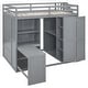 preview thumbnail 12 of 22, Multi-Functional Full Size Bunk Bed with Transformative Wardrobe Space, Integrated Workspace and Shelves, Space-saving