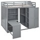 preview thumbnail 8 of 14, Versatile Full Size Bunk Bed with Wardrobe,Desk and Shelves