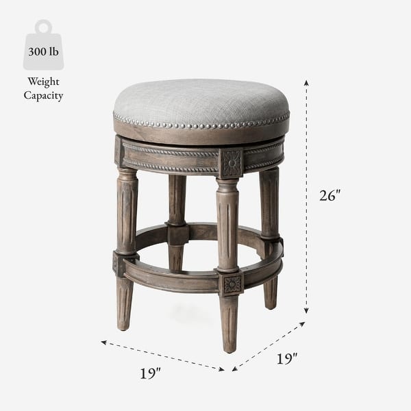 dimension image slide 0 of 16, Maven Lane Pullman Backless Swivel Kitchen Stool