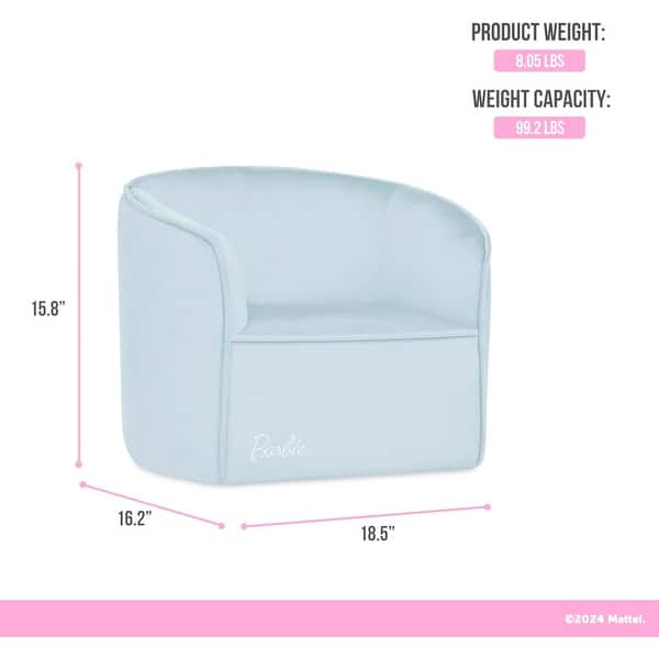 dimension image slide 1 of 2, Evolur Barbie Be Bold Be You Kid's Sofa