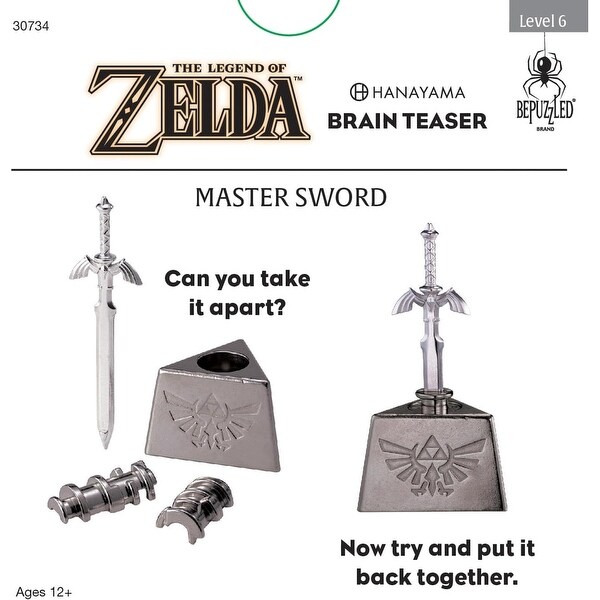 Nintendo Legend of Zelda Master Sword Hanayama Brain Teaser - Bed