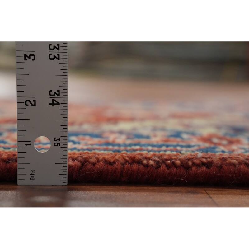 Hand Knotted Oriental 100% Wool Carpet Traditional Medallion Oranges & Rust Heriz (serapi) Area Rug - 3' 0'' X 2' 0''