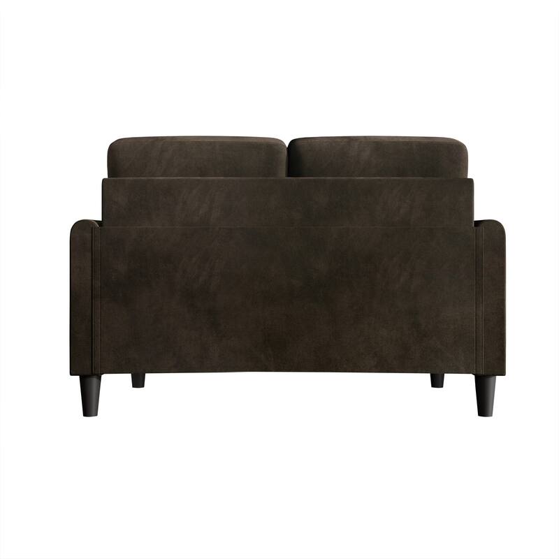 Clayfell Goliad Velvet Arm Loveseat with Pocket Spring, Soft Cushions, Clean Lines Design