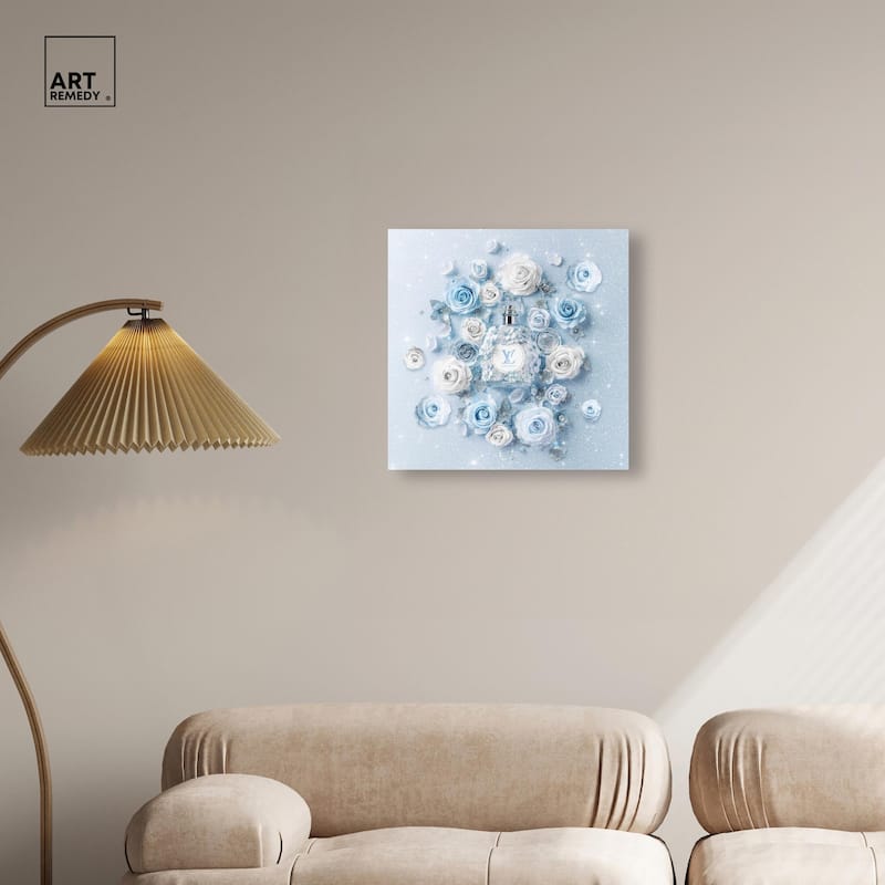 Sparkling Floral Perfume Canvas by Art Remedy, Gallery Wrapped