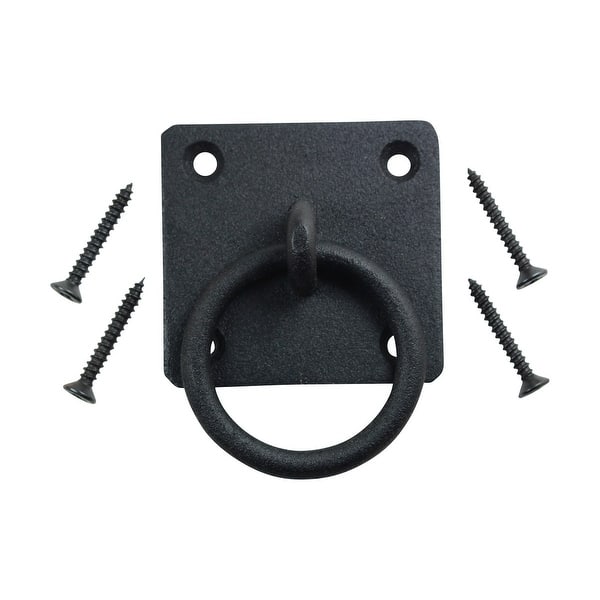 Shop Black Cast Iron Ring Pull Cabinet Hardware Rustic Style