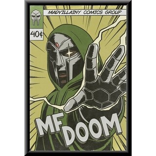 MF Doom - Madvillainy Comics Framed Art Poster - Paper Print - Black Wood Frame with Plexi Glass
