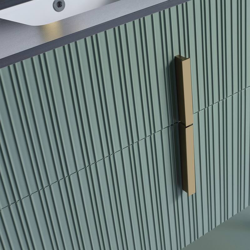 Fine Fixtures Serenity Modern Bathroom Vanity with Black Sintered Stone Top