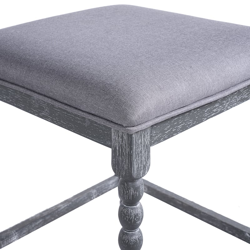 Christopher Knight Home - Valcour Acacia Wood Backless Counter Stools with Upholstered Seat