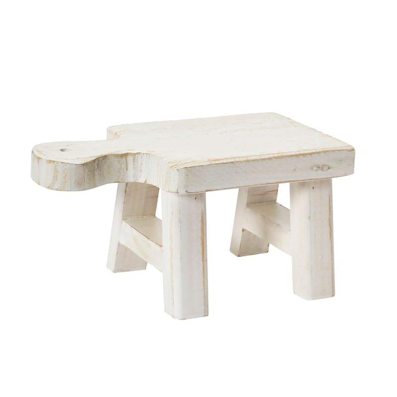Decorative Wood Pedestal - W1 - 9-1/4"L x 4-1/2"L - White I