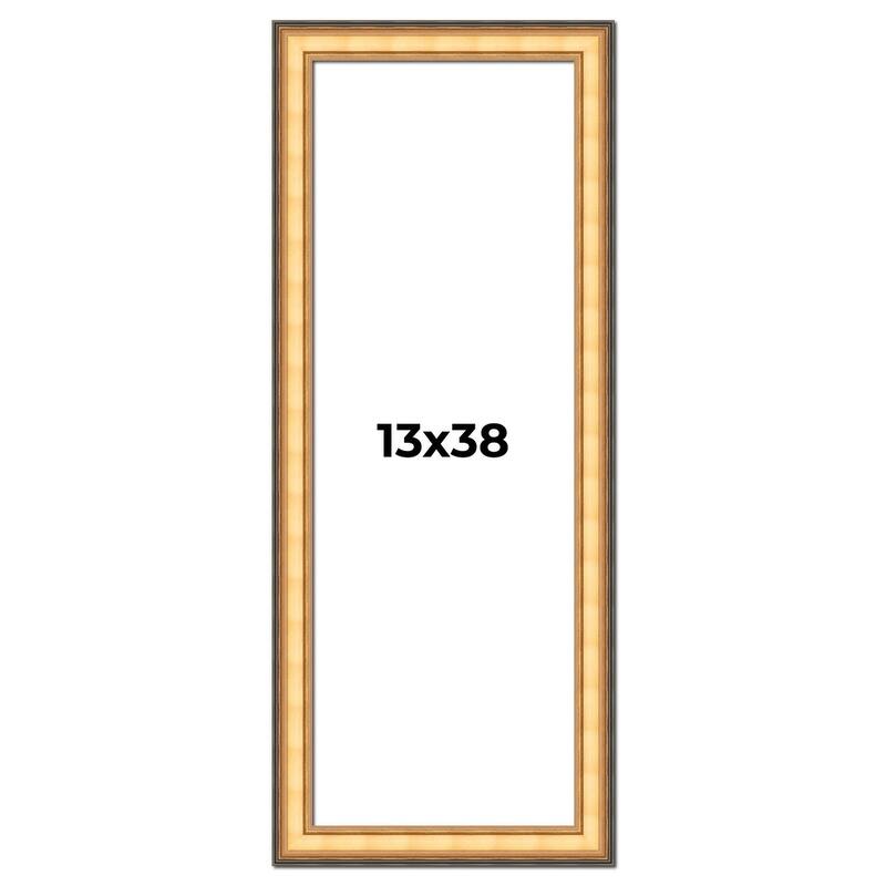 13x38 Frame Gold Plein Aire Solid Wood Picture Frame Width 2 Inches |