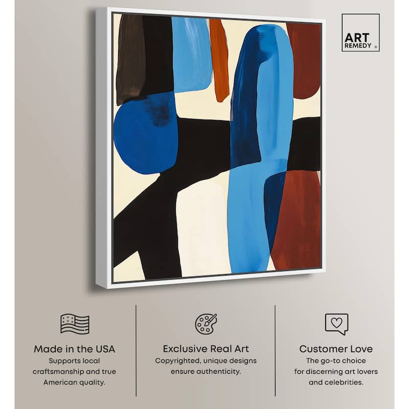 Cobalt Collision Canvas by Art Remedy