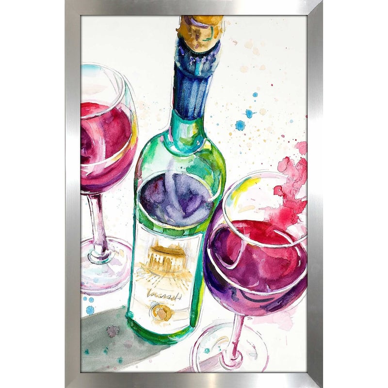 "Red and White Wine I (Vertical)" Print on Acrylic