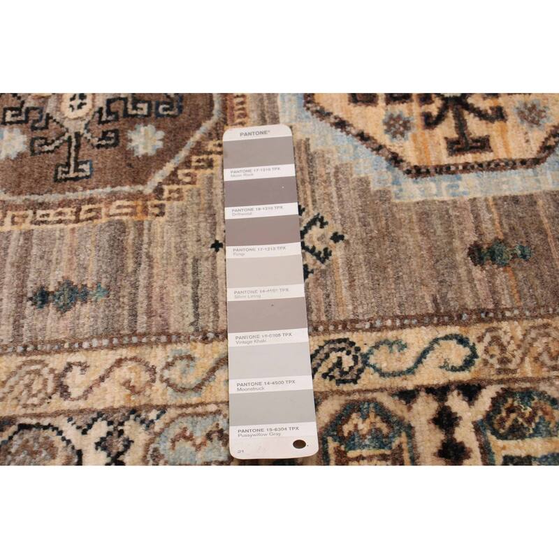 ECARPETGALLERY Hand-knotted Aryana Taupe Wool Rug - 2'8 x 8'4