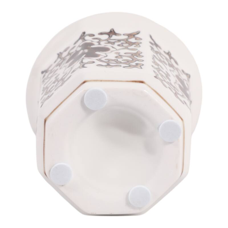 Modern Chinoiserie Ceramic Candle - Plumeria Scented - 4.0"