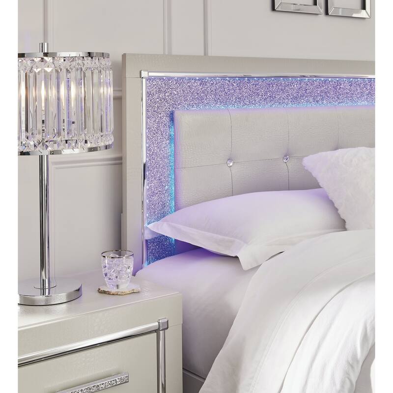 Signature Design by Ashley Zyniden Gray Upholstered Panel Bed