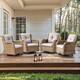 Option Yellow Wicker Beige Cushion