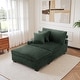 preview thumbnail 4 of 116, Modular Armchair and Ottoman Set with Adjustable Headrest, Flannel Upholstery