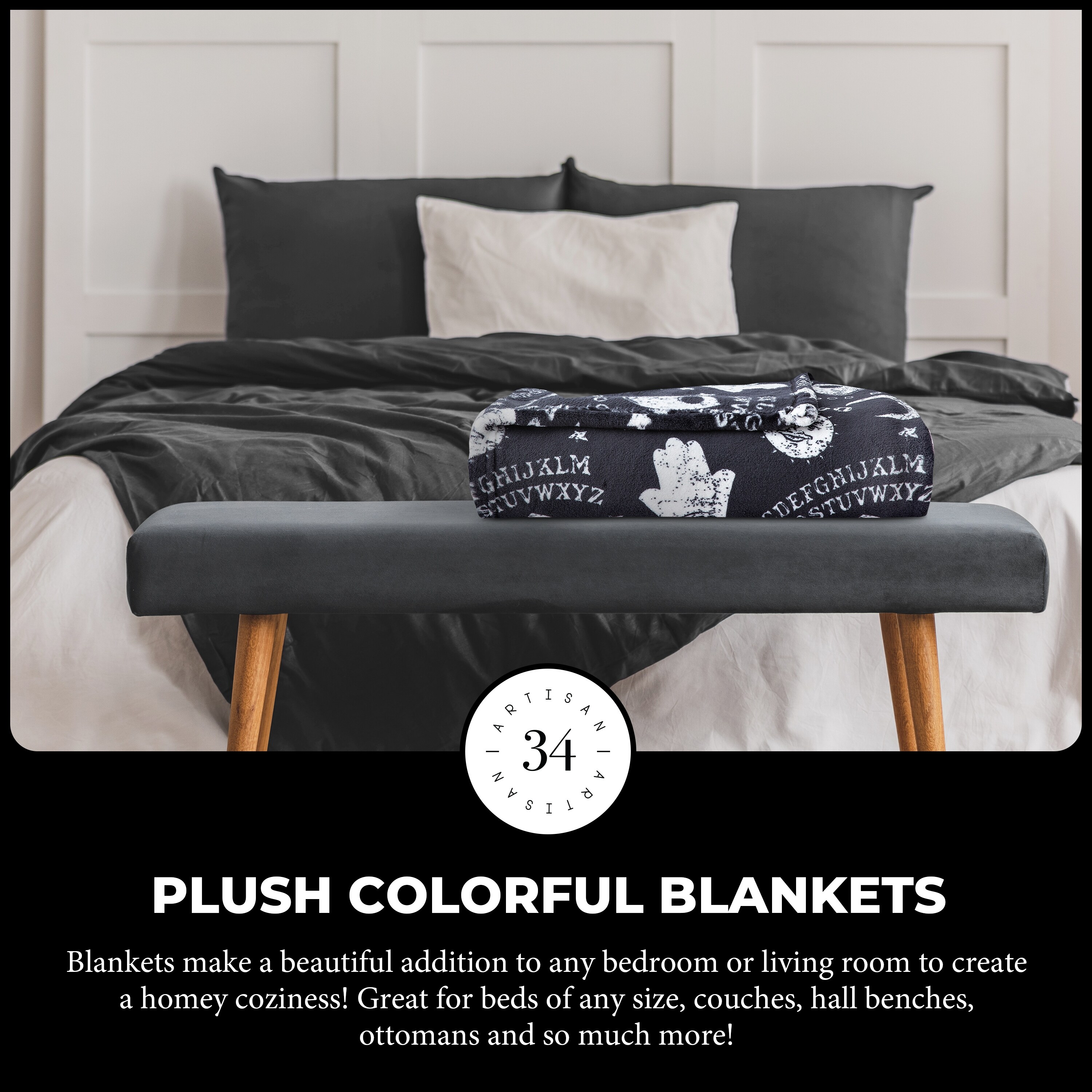 Seasonal store throw blankets